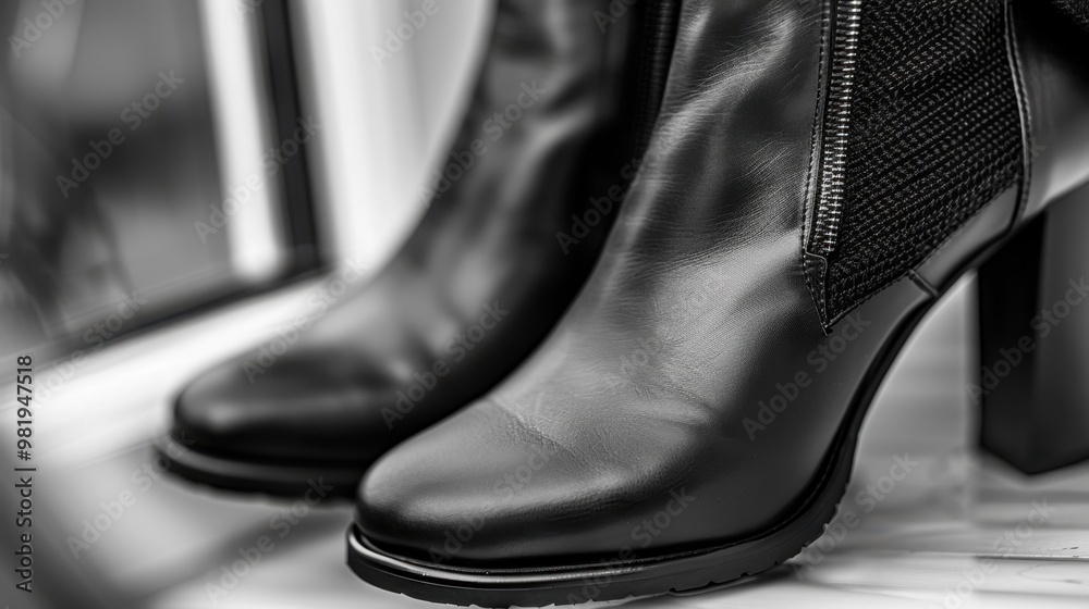 Ankle Boots: These black leather ankle boots, equipped with a chunky heel and side zippers, offer a stylish blend of comfort and edginess for various occasions.
