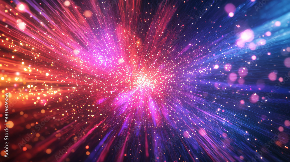 Fototapeta premium “Night Sky Ablaze: A Symphony of Fireworks”