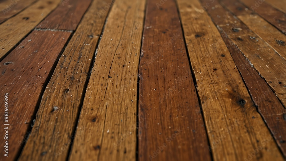 Warm teak deck boards with close-up detail.
