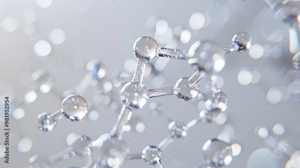 A close-up view of molecular structures with transparent spheres, creating a visually striking representation of chemistry and science for science. A close-up view of molecular structures with transparent spheres, creating a visually striking representation of chemistry and science for science.