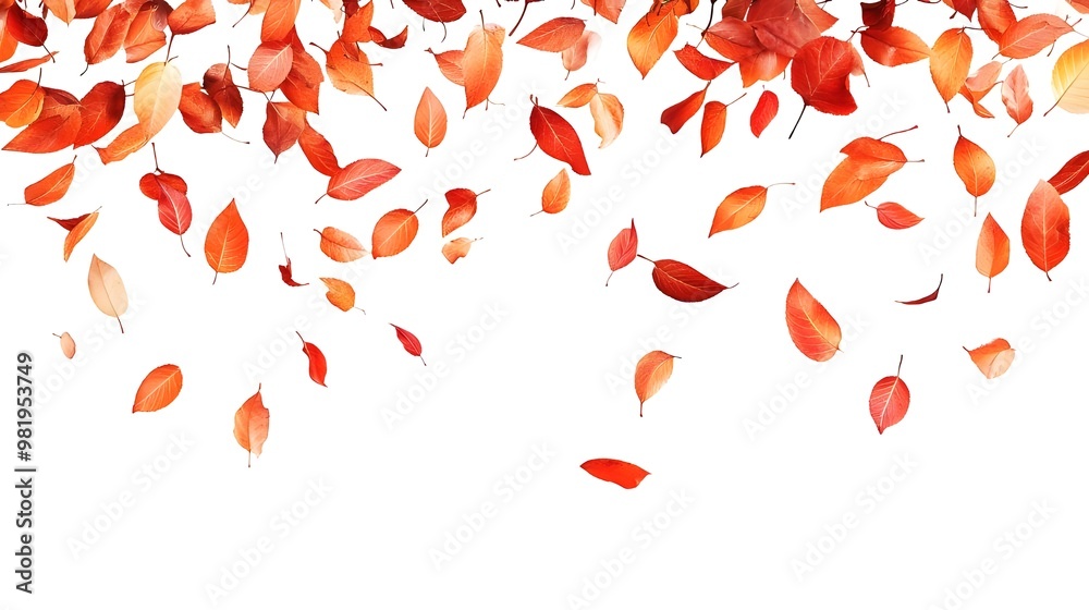 autumn leaves isolated on white background autumn leaves isolated on white background