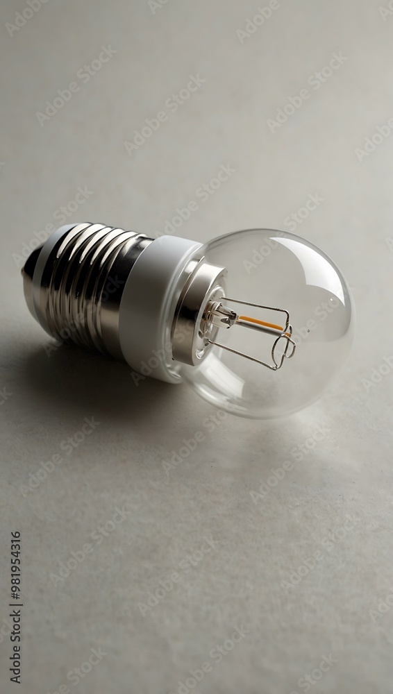 White LED bulb lamp against a white backdrop. White LED bulb lamp against a white backdrop.