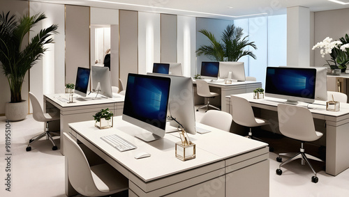 Elegant, modern, well-lit office Generative AI