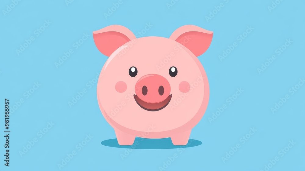 A bright piggy bank design mixing modern style with fun textures, perfect for financial themes and playful visuals. A bright piggy bank design mixing modern style with fun textures, perfect for financial themes and playful visuals.