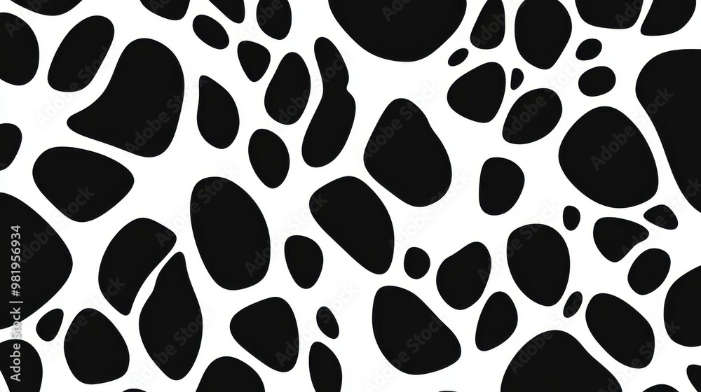 A captivating black and white design featuring a unique Voronoi pattern that emphasizes geometric simplicity from above. A captivating black and white design featuring a unique Voronoi pattern that emphasizes geometric simplicity from above.