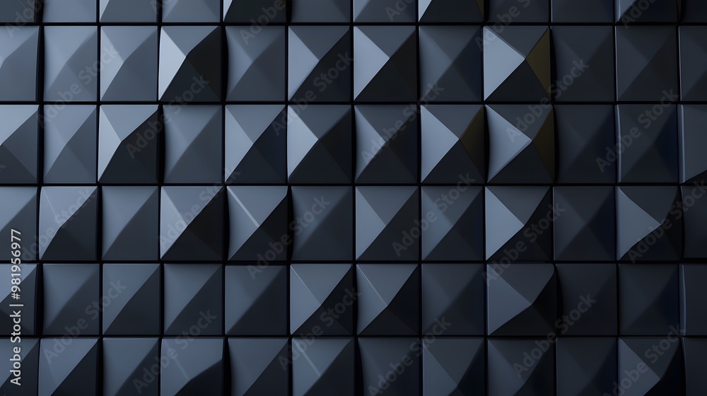 A geometric pattern of 3D diamond shapes forms a sleek, modern design. A geometric pattern of 3D diamond shapes forms a sleek, modern design.
