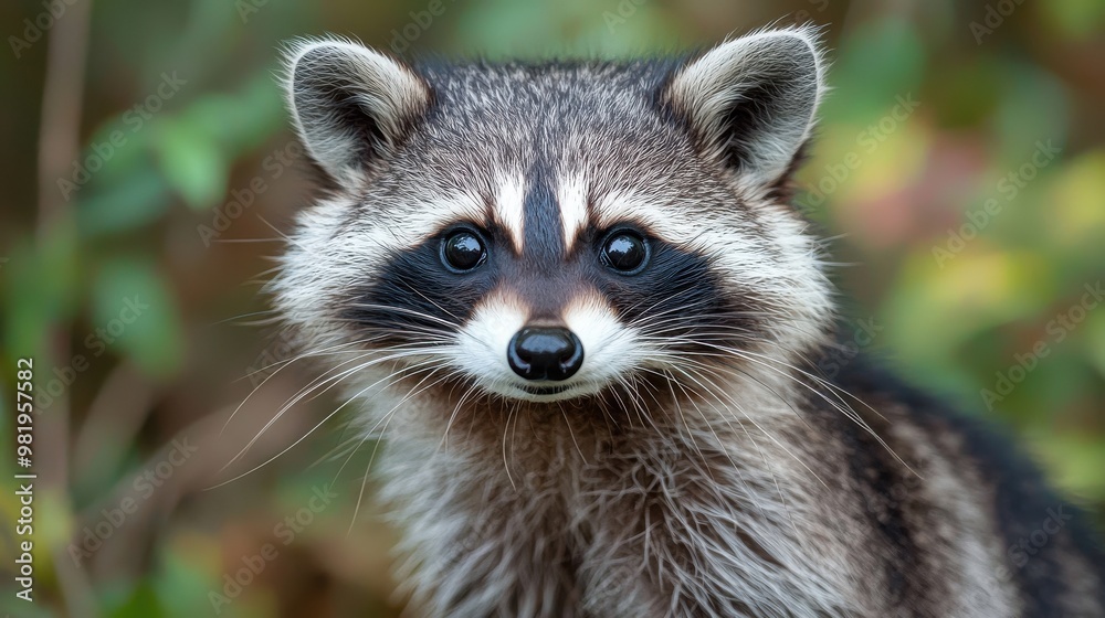 Close-up view of a raccoon in a natural setting during the day, showcasing its distinctive features and playful demeanor Close-up view of a raccoon in a natural setting during the day, showcasing its distinctive features and playful demeanor
