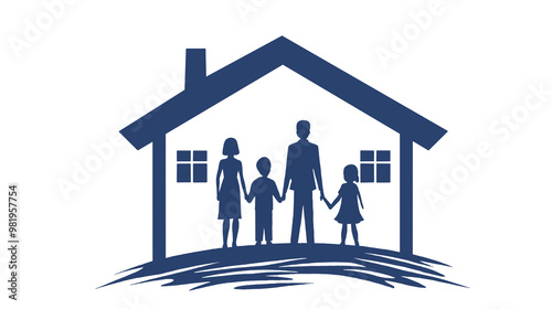 house icon of home and family concept