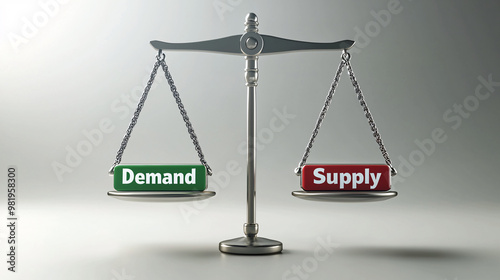 A 3D model of a balanced scale with 