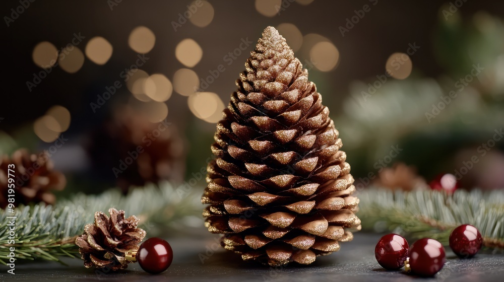 Decoration for the Christmas tree - a cone