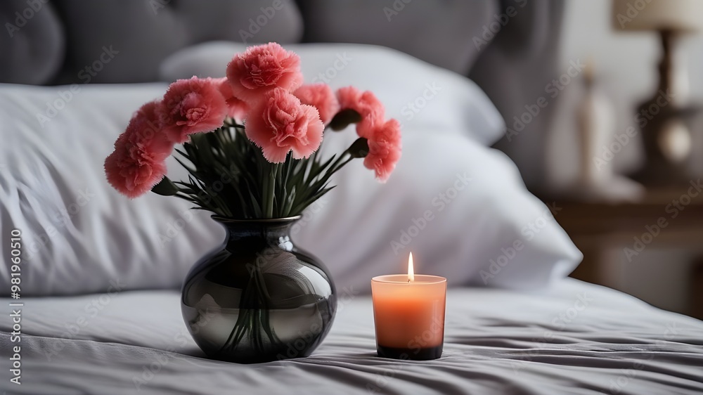 carnation on the bed carnation on the bed