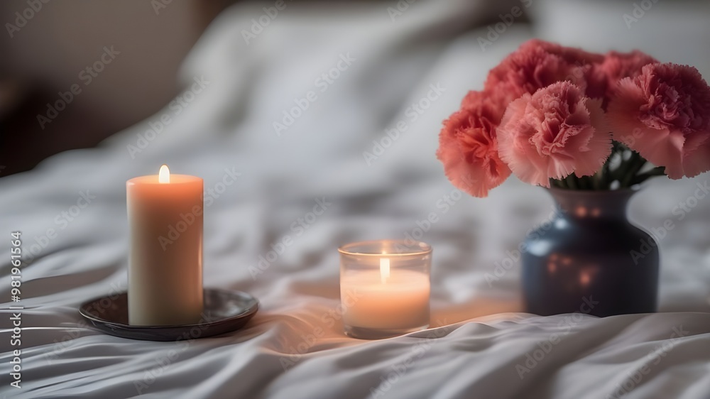 carnation on the bed carnation on the bed