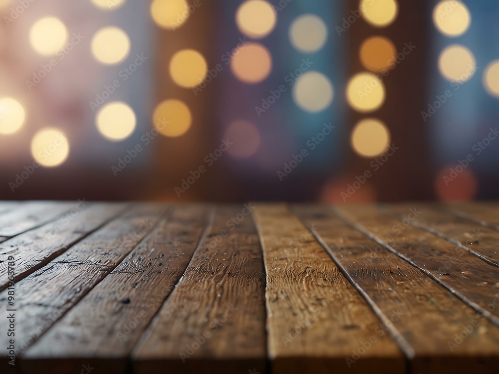 Wooden table with a pastel bokeh background, softly blurred. Wooden table with a pastel bokeh background, softly blurred.