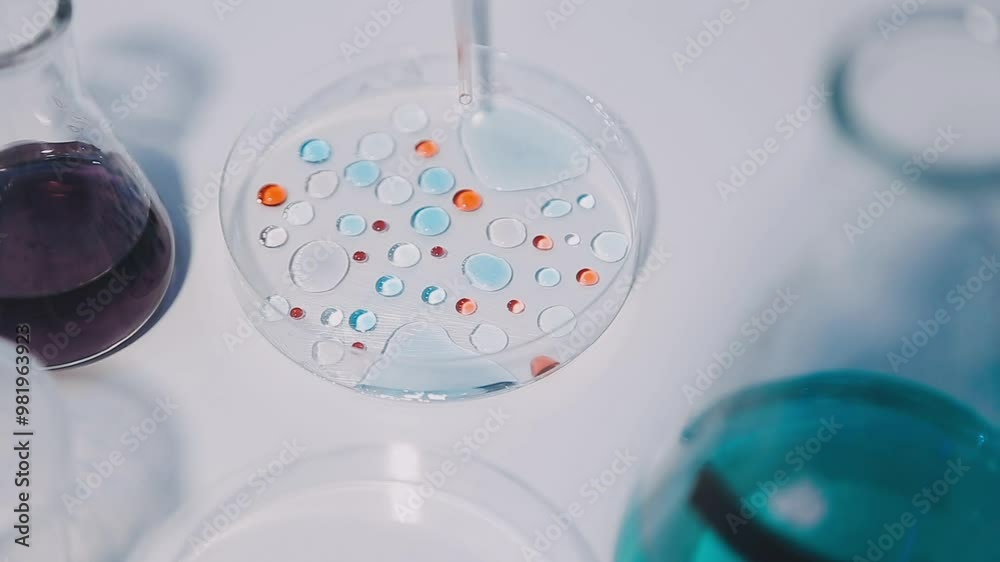biochemical research scientist team working with microscope for coronavirus vaccine development in pharmaceutical research labolatory, selective focus