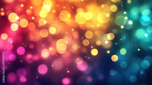 The background was a defocused, colourful blend of glowing light and blurred bokeh, creating an abstract display of bright, Christmas colours.light,bokeh, blurred,abstract, bright,background,