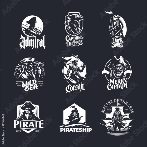 lustrate a cartoon-style pirate ship, Pirate Inside his Sailing Ship