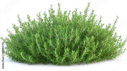 rosemary bush on white background photo