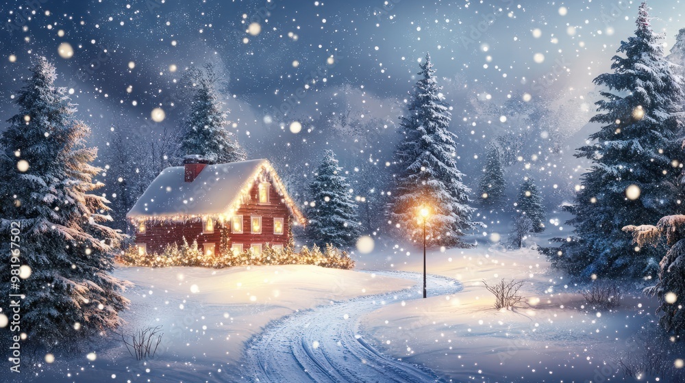 Naklejka premium Beautiful christmas illustration transparent background