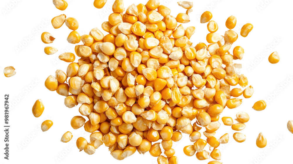 corn kernels on a white transparent background corn kernels on a white transparent background
