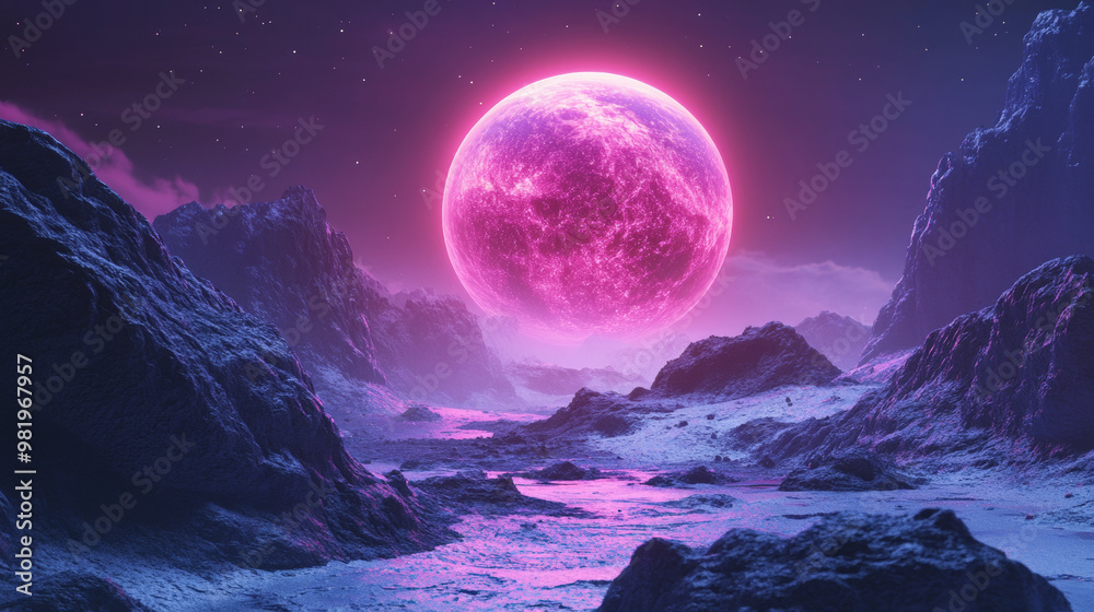 An alien planet in a futuristic fantasy landscape often features a breathtaking mix of vibrant colors and unusual terrain. Imagine vast expanses of neon-lit mountains, glowing rivers, and unusual flor An alien planet in a futuristic fantasy landscape often features a breathtaking mix of vibrant colors and unusual terrain. Imagine vast expanses of neon-lit mountains, glowing rivers, and unusual flor