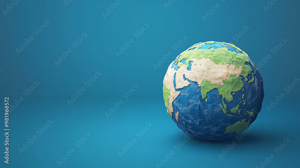The 3D earth graphic symbolizing global trade typically features a stylized globe with interconnected lines or arrows representing trade routes. The earth itself is often depicted in vibrant colors The 3D earth graphic symbolizing global trade typically features a stylized globe with interconnected lines or arrows representing trade routes. The earth itself is often depicted in vibrant colors