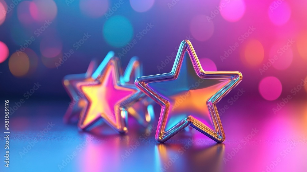 Star awards against gradient background Star awards against gradient background