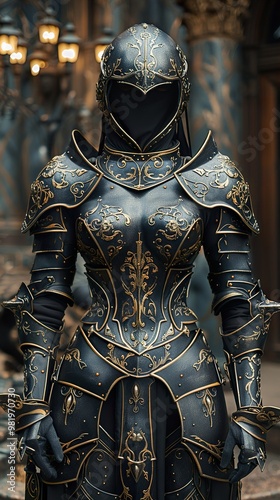 Female Knight in Ornate Armor - Fantasy Art