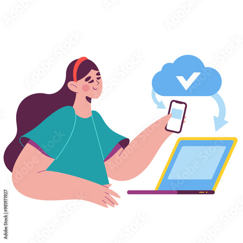 File sharing between phone and laptop via cloud