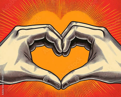 a hand making a heart with hands