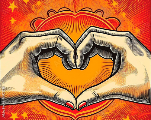 a hand making a heart with hands
