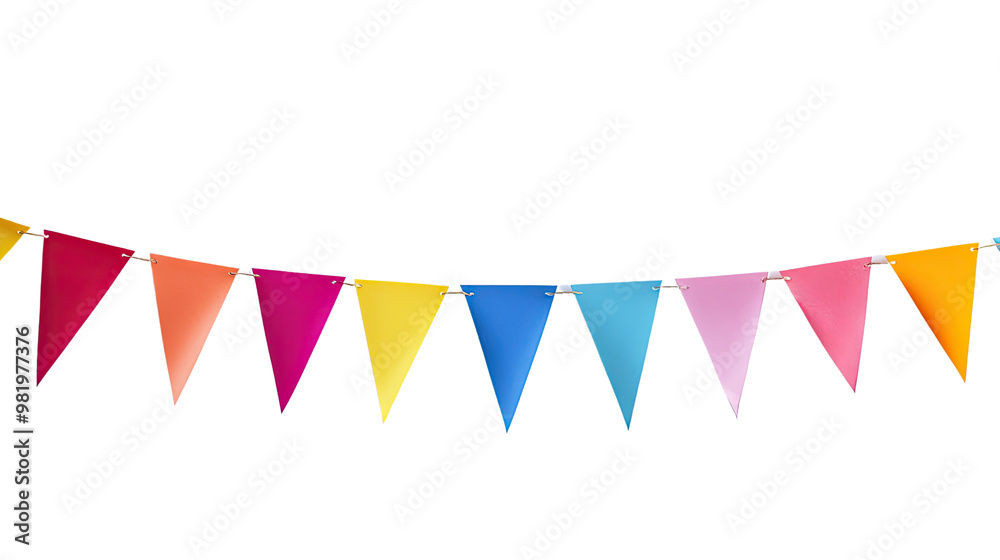 Obraz premium party flags on white transparent background