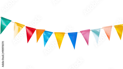 party flags on white transparent background
