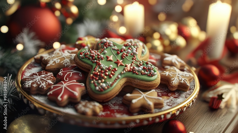 christmas cookies on the table