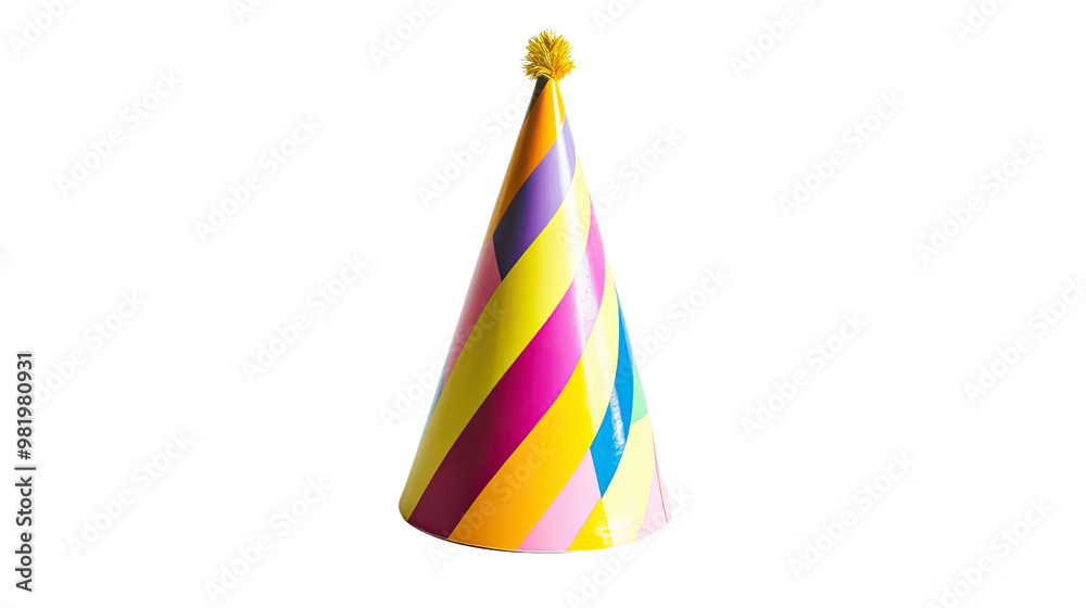 Birthday hat on a white transparent background Birthday hat on a white transparent background