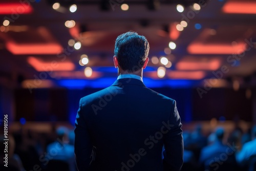 Presenting annual results and future plans in a high-profile corporate event