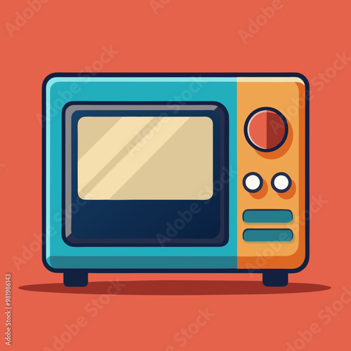 television or microwave vector illustration