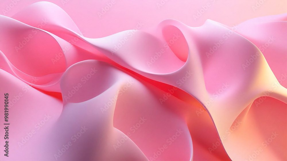 Obraz premium ピンクの３D 背景