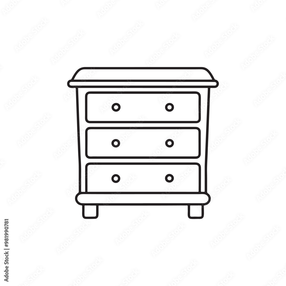 cabinet outline icon. Minimalist vector outline of a cabinet icon for versatile use. Bedside, commode logo collection. Nightstand, Drawer chest line outline flat design. cabinet outline icon. Minimalist vector outline of a cabinet icon for versatile use. Bedside, commode logo collection. Nightstand, Drawer chest line outline flat design.