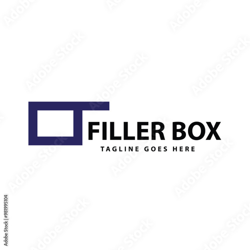 creative elegant modern box shaped logo