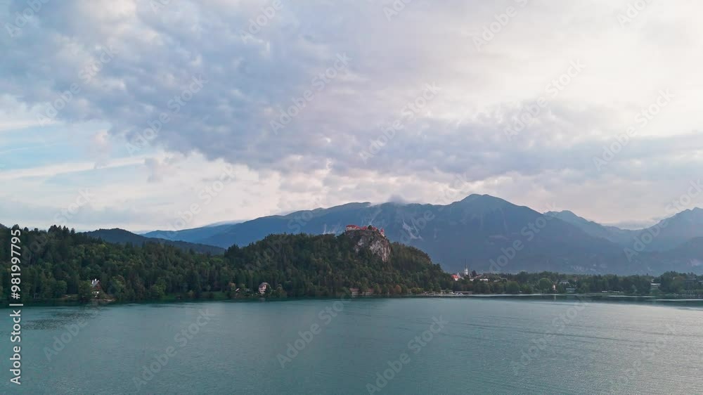 Lake Bled Castle sits above Lake Bled in Slovenia