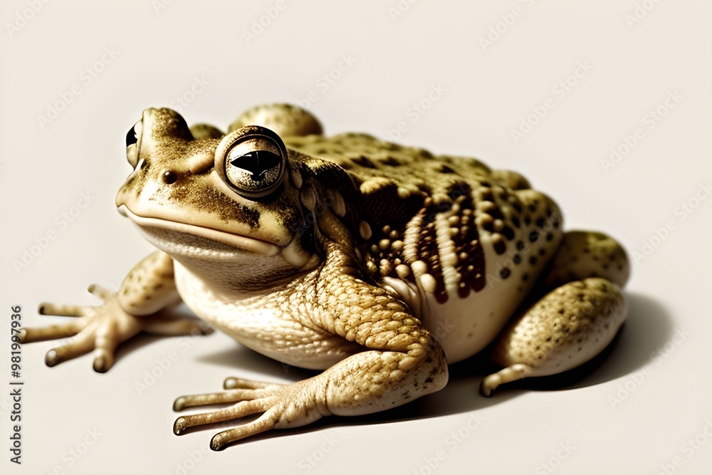 Fototapeta premium Cute Toad Isolated on White Background
