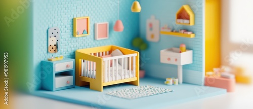 Colorful Miniature Baby Room Decor Model