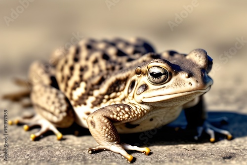 Cute Toad Isolated on White Background