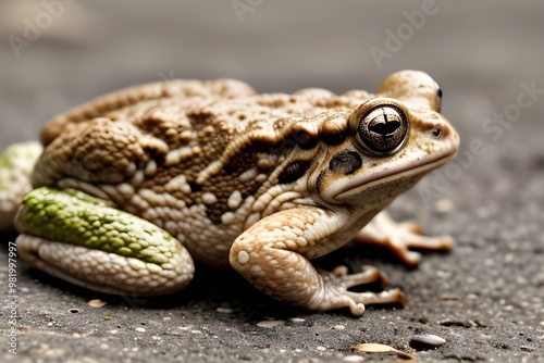 Close-up of a Toad Isolated on White Background