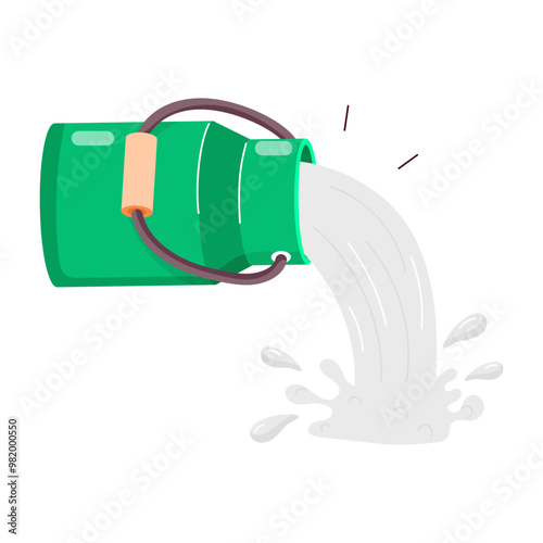 Comic style sticker of milk can 

