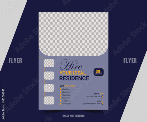 This is a Real estate  flyer with unique, and modern, simple design