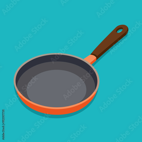 vector illustration of frying pan