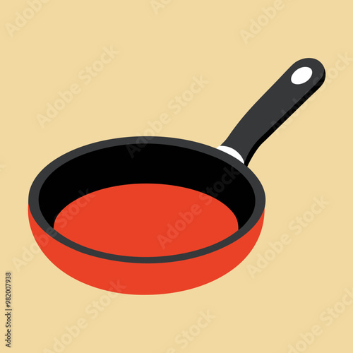 vector illustration of frying pan