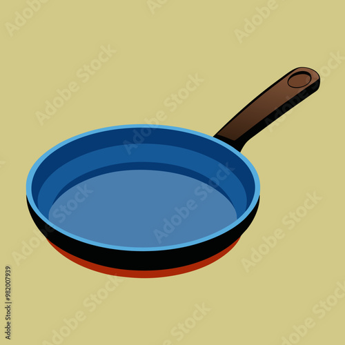 vector illustration of frying pan