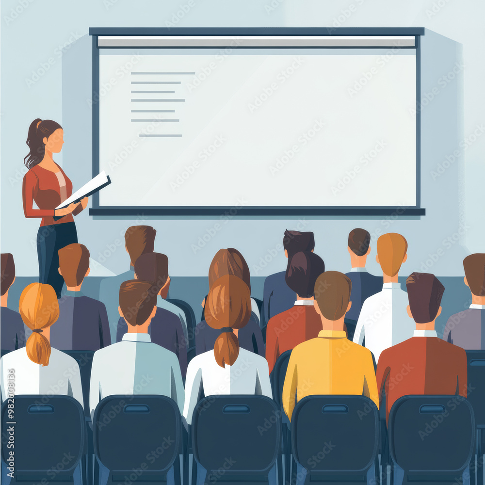 In a corporate conference room, a diverse group of business professionals gathers for a seminar focused on development and training. The atmosphere is dynamic and engaging, with a mix of men and women In a corporate conference room, a diverse group of business professionals gathers for a seminar focused on development and training. The atmosphere is dynamic and engaging, with a mix of men and women